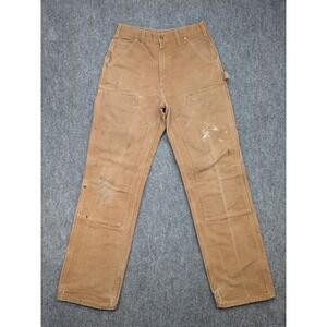 Vtg Carhartt B01 BRN Men's 30x32 Loose‎ Original Fit Carpenter Work Pants Brown